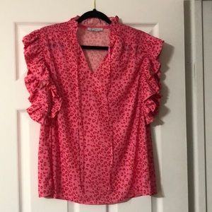 Women’s Pink Cheetah Print Top